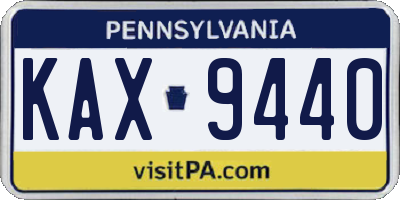 PA license plate KAX9440