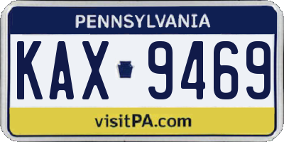 PA license plate KAX9469