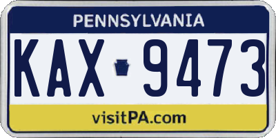 PA license plate KAX9473