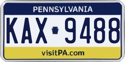 PA license plate KAX9488
