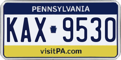 PA license plate KAX9530