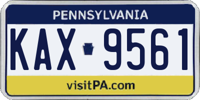 PA license plate KAX9561