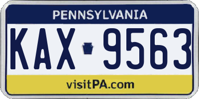PA license plate KAX9563