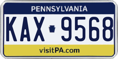PA license plate KAX9568