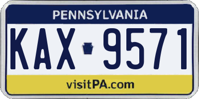 PA license plate KAX9571