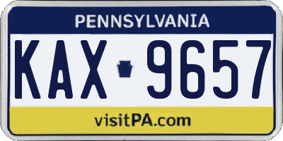 PA license plate KAX9657
