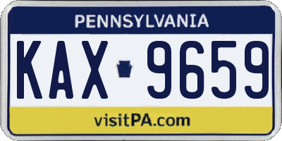 PA license plate KAX9659