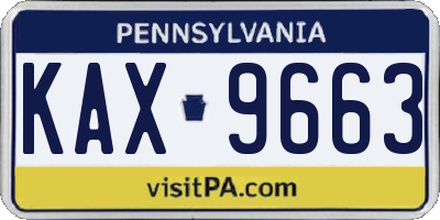 PA license plate KAX9663