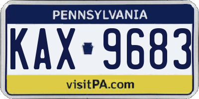 PA license plate KAX9683