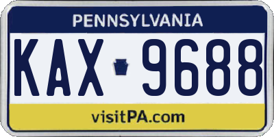 PA license plate KAX9688
