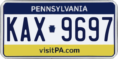 PA license plate KAX9697