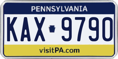 PA license plate KAX9790