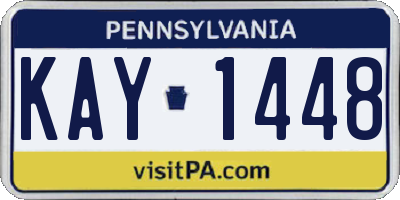 PA license plate KAY1448