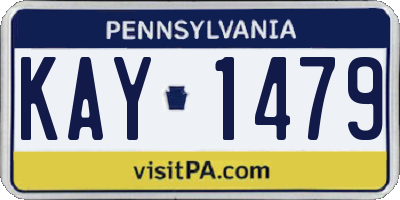 PA license plate KAY1479