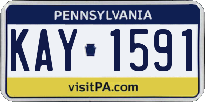 PA license plate KAY1591