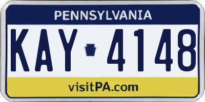 PA license plate KAY4148