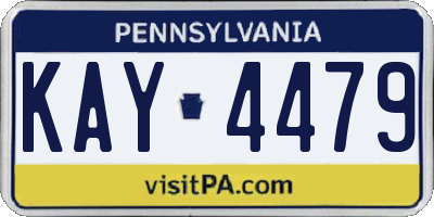 PA license plate KAY4479