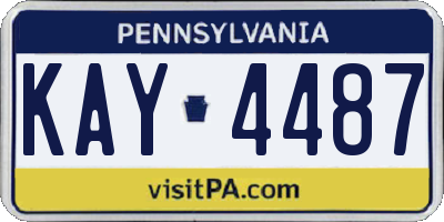 PA license plate KAY4487