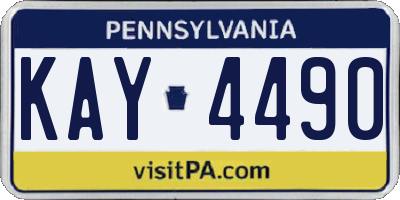 PA license plate KAY4490