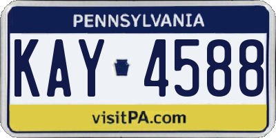 PA license plate KAY4588