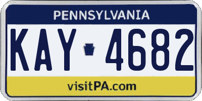 PA license plate KAY4682