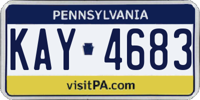 PA license plate KAY4683