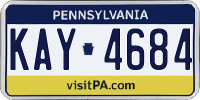 PA license plate KAY4684