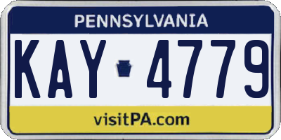 PA license plate KAY4779