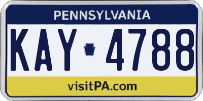 PA license plate KAY4788