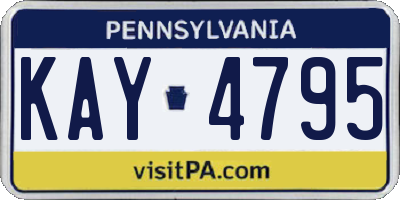 PA license plate KAY4795