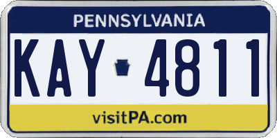 PA license plate KAY4811