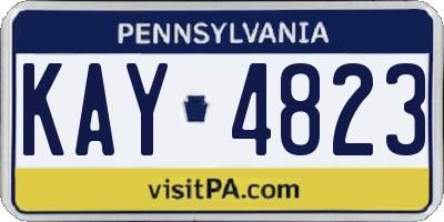 PA license plate KAY4823