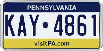 PA license plate KAY4861