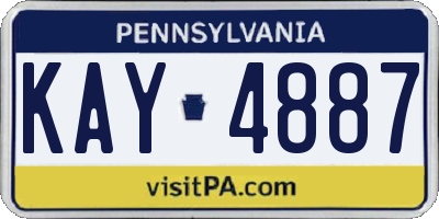 PA license plate KAY4887