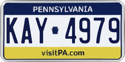 PA license plate KAY4979