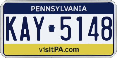 PA license plate KAY5148