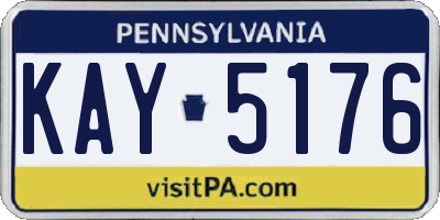 PA license plate KAY5176