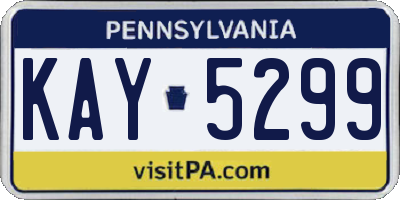 PA license plate KAY5299