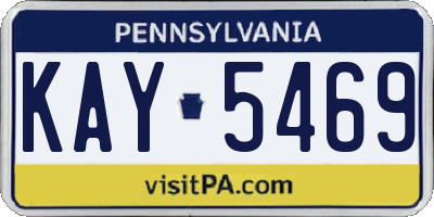 PA license plate KAY5469