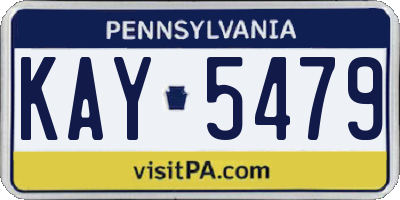 PA license plate KAY5479