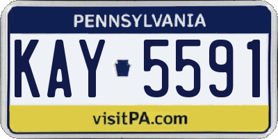 PA license plate KAY5591