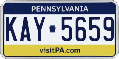PA license plate KAY5659