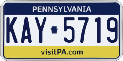 PA license plate KAY5719