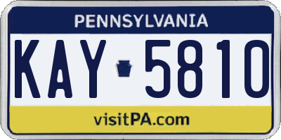 PA license plate KAY5810