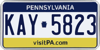 PA license plate KAY5823