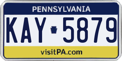 PA license plate KAY5879