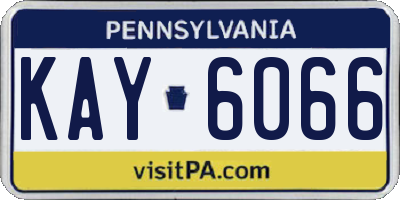 PA license plate KAY6066