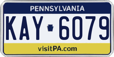 PA license plate KAY6079