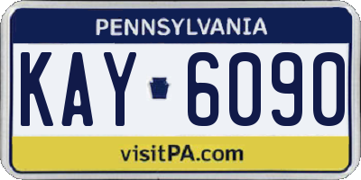 PA license plate KAY6090