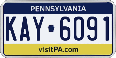 PA license plate KAY6091